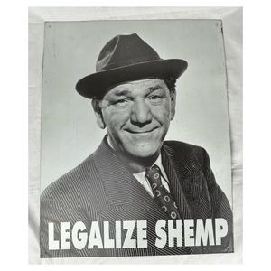 'Legalize Shemp' Tin Metal Sign